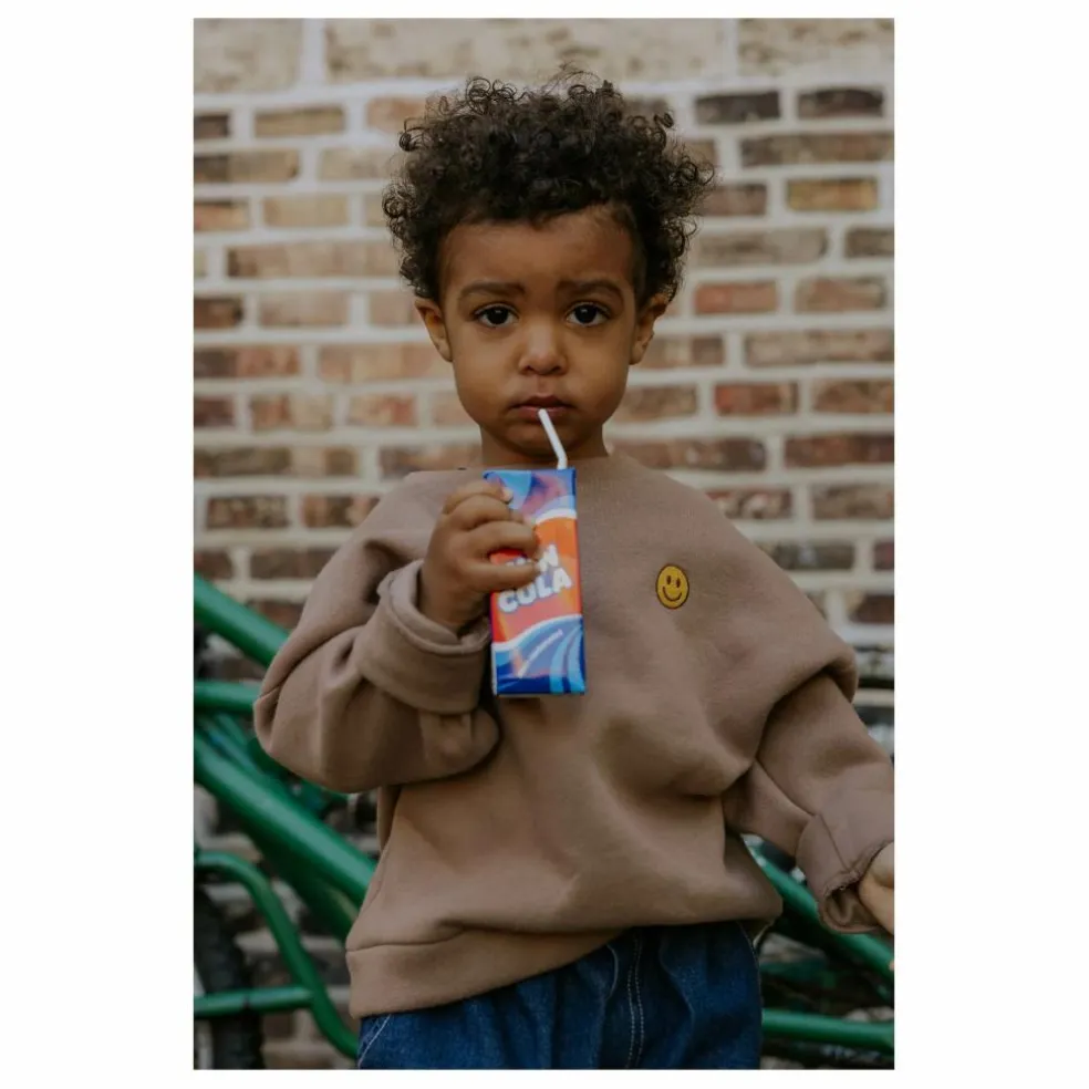 Sweat Alvin Smiley Coton Bio | Taupe
