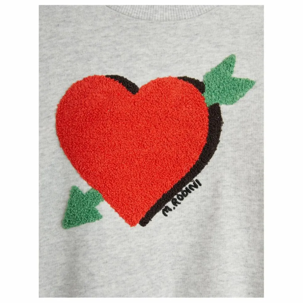 Sweat Arrowed Heart Coton | Gris chiné