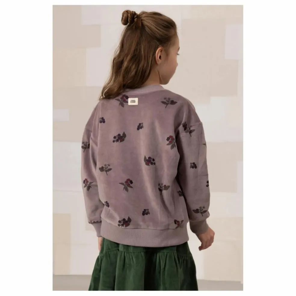 Sweat Bart Mûres Velours Coton Bio | Mauve