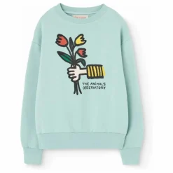 Sweat Bear Fleurs | Bleu pâle