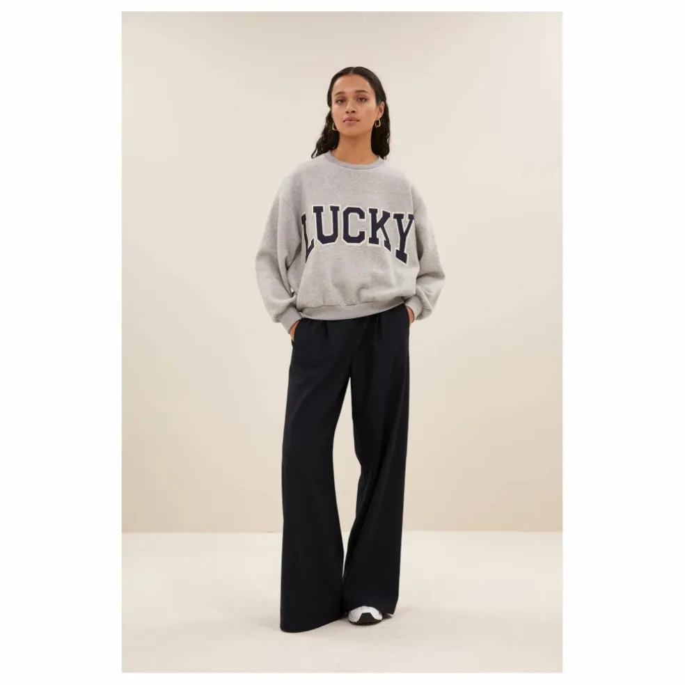 Sweat Bibi Patchwork | Gris chiné