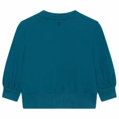 Sweat Boxy Fille Molleton Bio | Vert canard