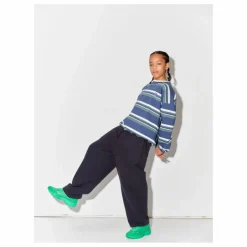Sweat Bubble Rayé Coton Bio | Bleu