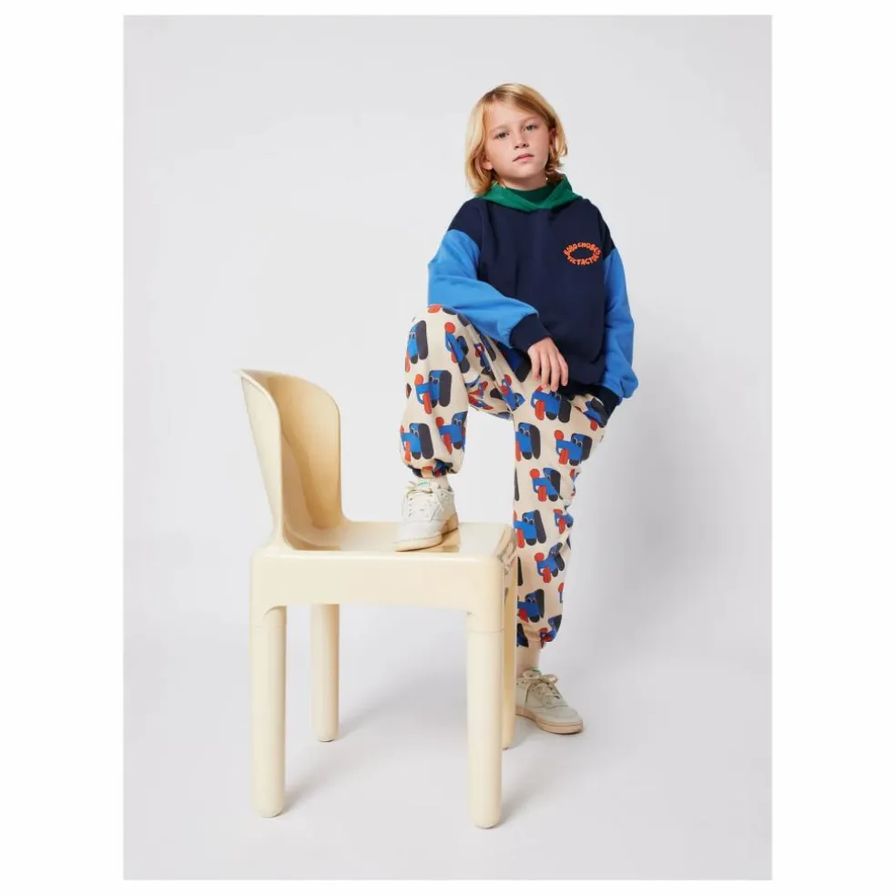 Sweat Capuche Colorblock Coton Bio | Bleu