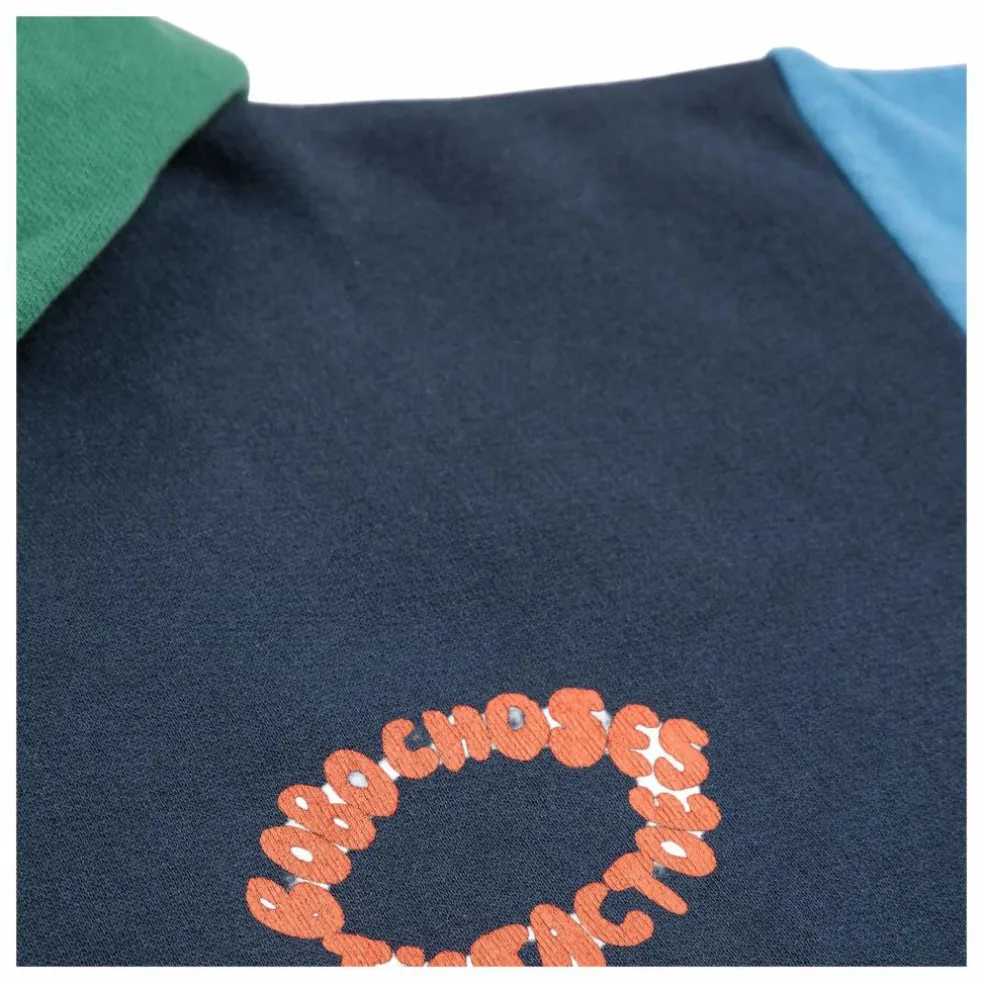 Sweat Capuche Colorblock Coton Bio | Bleu