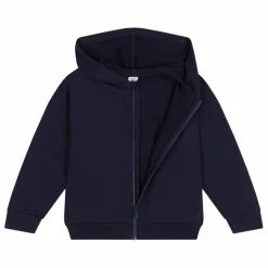 Sweat Capuche Cœur Coton Bio | Bleu marine