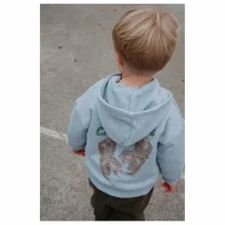 Sweat Capuche Lou Tigres Coton Bio | Gris chiné