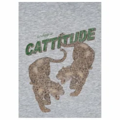 Sweat Capuche Lou Tigres Coton Bio | Gris chiné