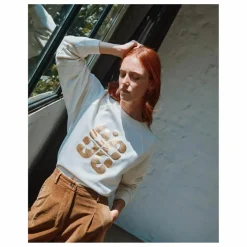 Sweat Carl Sigle Coton Bio | Crème