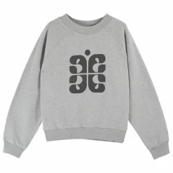 Sweat Carl Sigle Coton Bio | Gris chiné