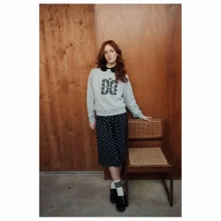 Sweat Carl Sigle Coton Bio | Gris chiné