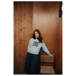Sweat Carl Sigle Coton Bio | Gris chiné