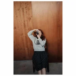 Sweat Carl Sigle Coton Bio | Gris chiné