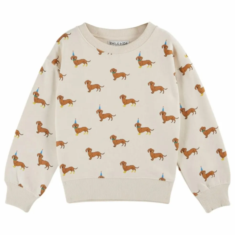 Sweat Chiens Coton Bio | Ecru