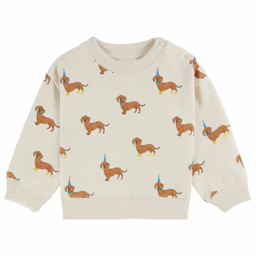 Sweat Chiens Coton Bio | Ecru