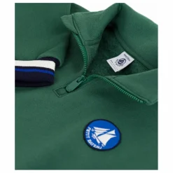 Sweat Col Cheminée Logo | Vert sapin