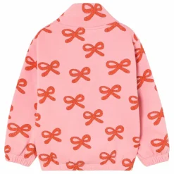 Sweat Col Montant Nœuds Coton Bio | Rose