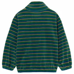 Sweat Col Montant Rayé Velours | Vert