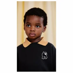 Sweat Col Panther Coton Bio | Noir