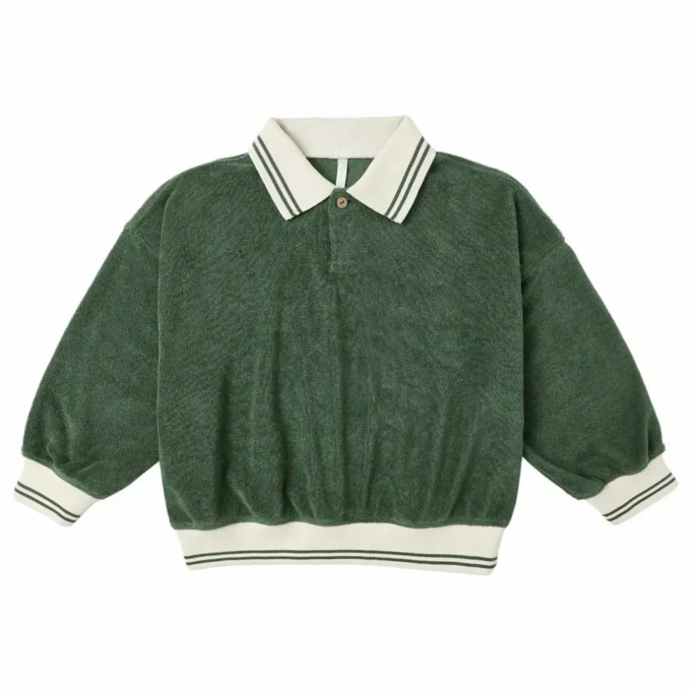Sweat Col Polo | Vert