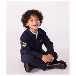 Sweat Col Polo Badges | Bleu marine
