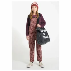Sweat Col Volants Léopard Coton Bio | Aubergine