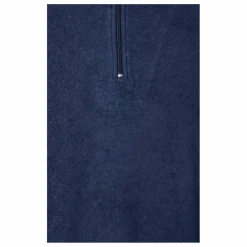Sweat Col Zippé Bobypark Bouclette Coton Bio | Bleu foncé