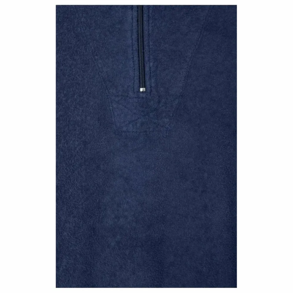 Sweat Col Zippé Bobypark Bouclette Coton Bio | Bleu foncé