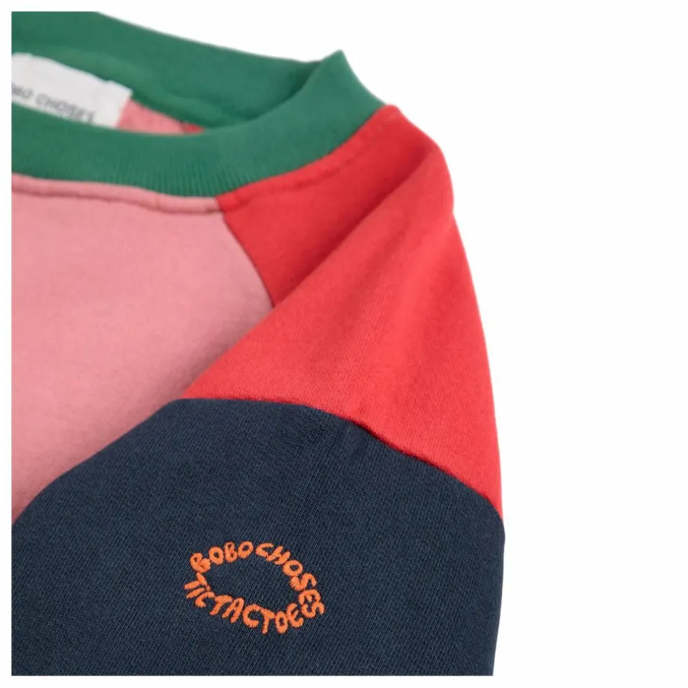 Sweat Colorblock Coton Bio | Rose