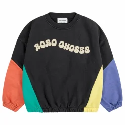 Sweat Colorblock Coton Bio | Noir