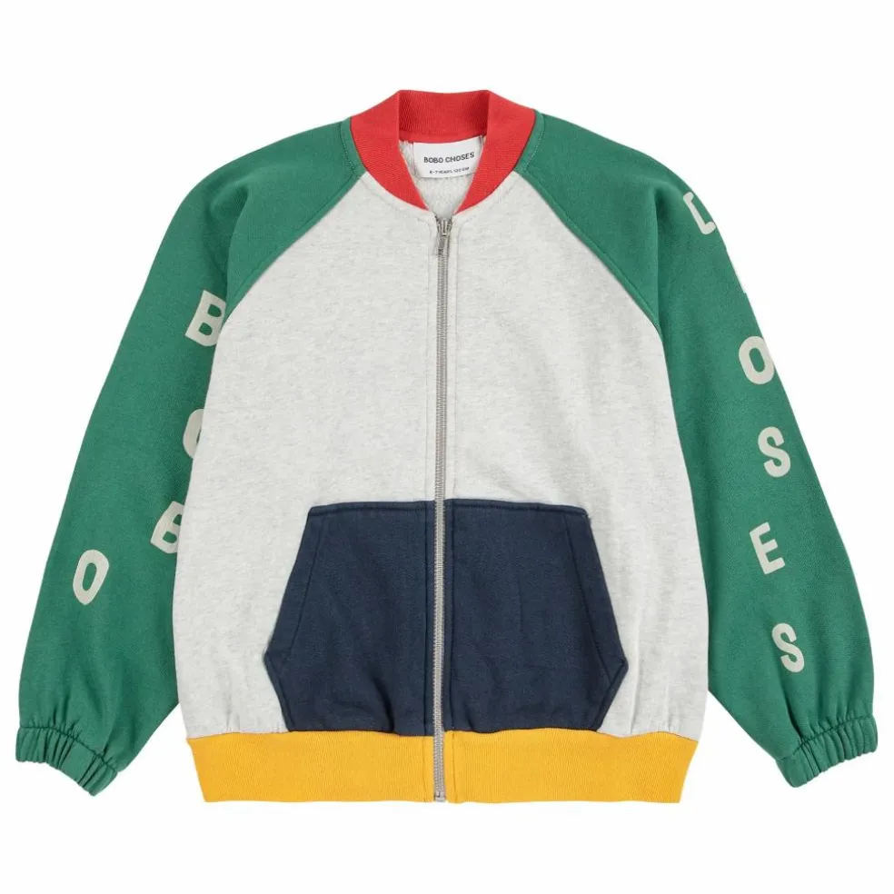 Sweat Colorblock Coton Bio | Gris chiné