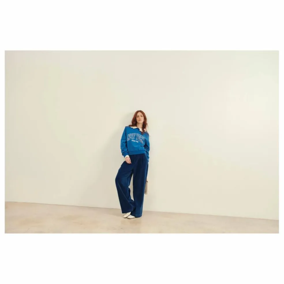 Sweat Cool New York Coton Bio | Bleu roi