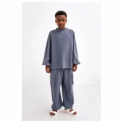 Sweat Coton Bio Boxy | Gris anthracite