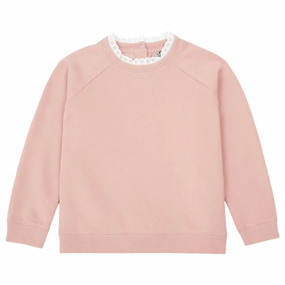 Sweat Coton Bio Col Dentelle Tilia | Rose