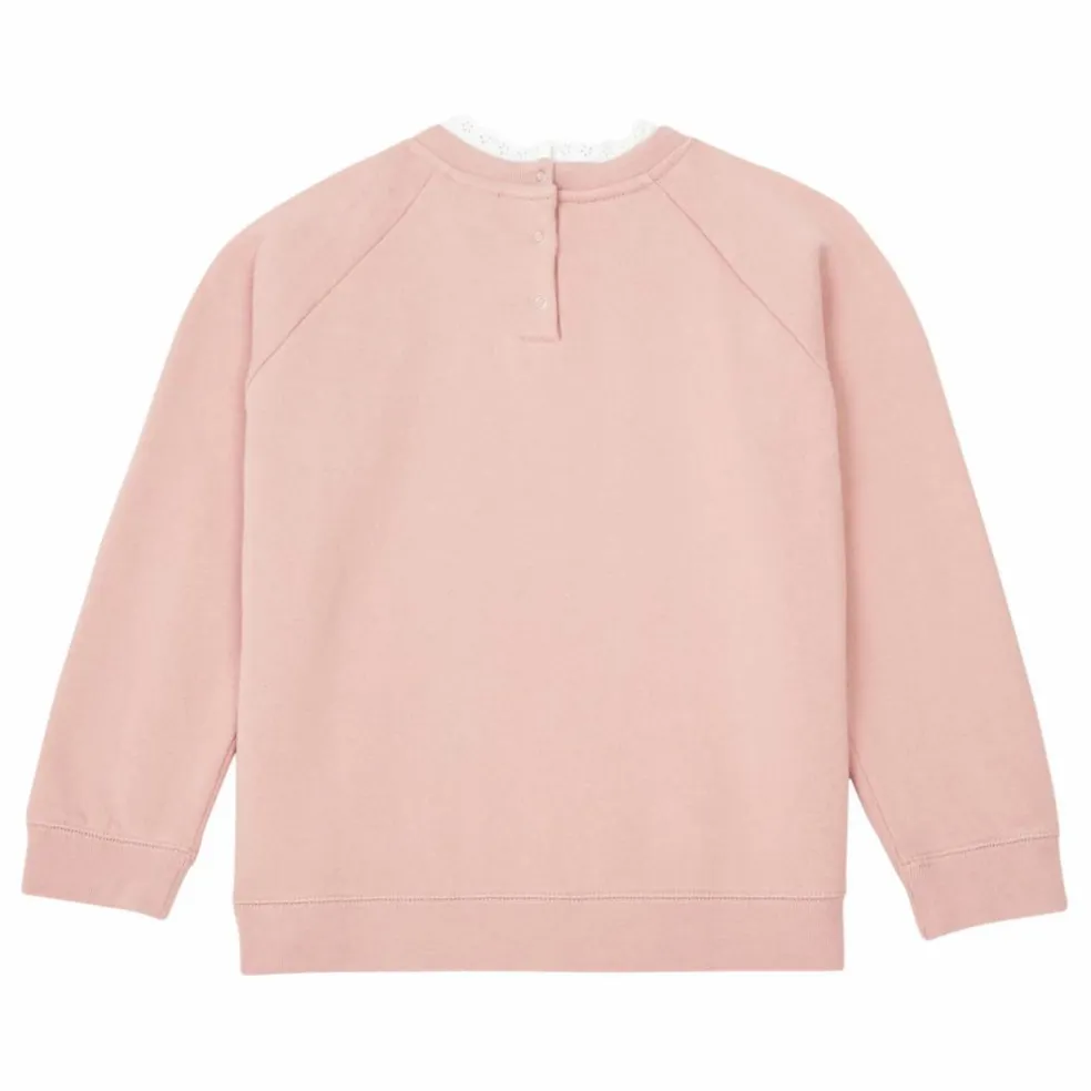 Sweat Coton Bio Col Dentelle Tilia | Rose