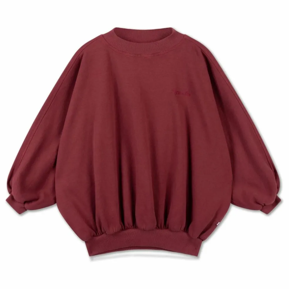 Sweat Crop Top City Coton Bio | Bordeaux