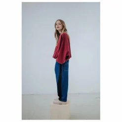 Sweat Crop Top City Coton Bio | Bordeaux
