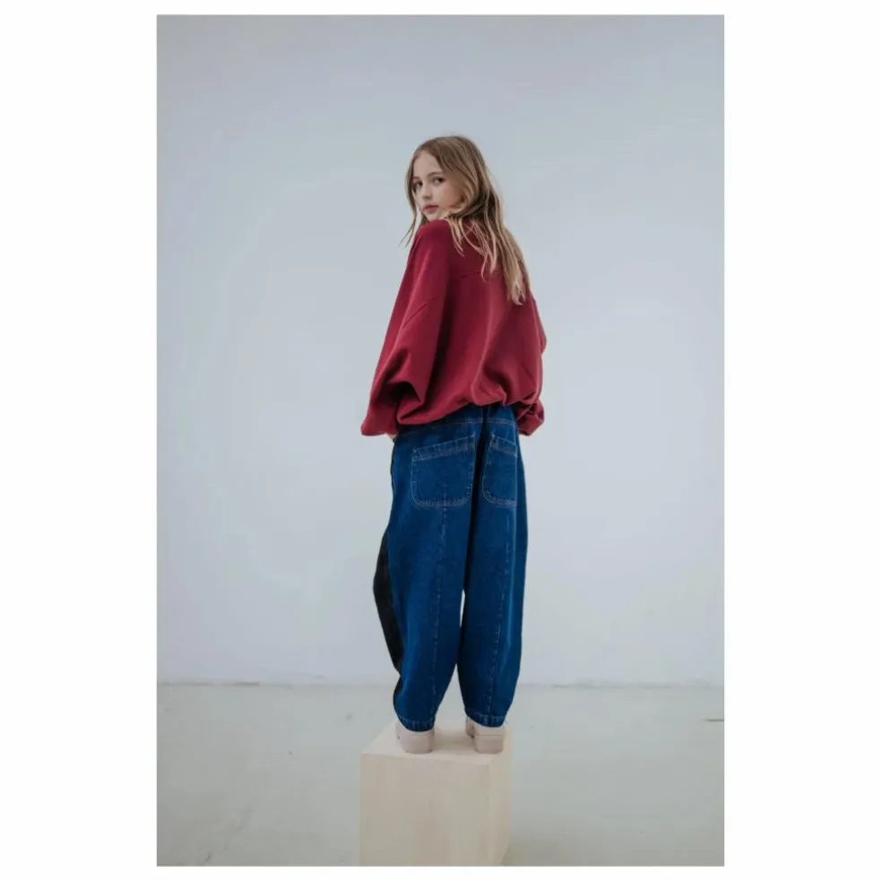Sweat Crop Top City Coton Bio | Bordeaux