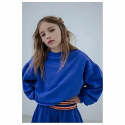 Sweat Crop Top Coton Bio | Bleu