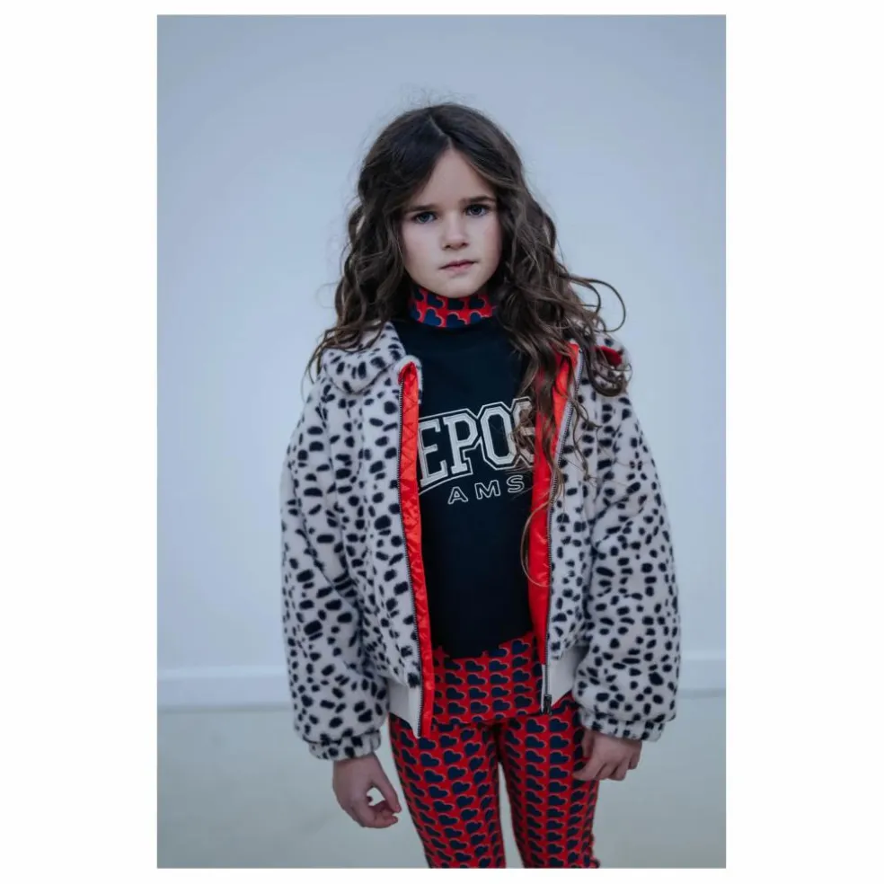 Sweat Crop Top Logo Coton Bio | Noir