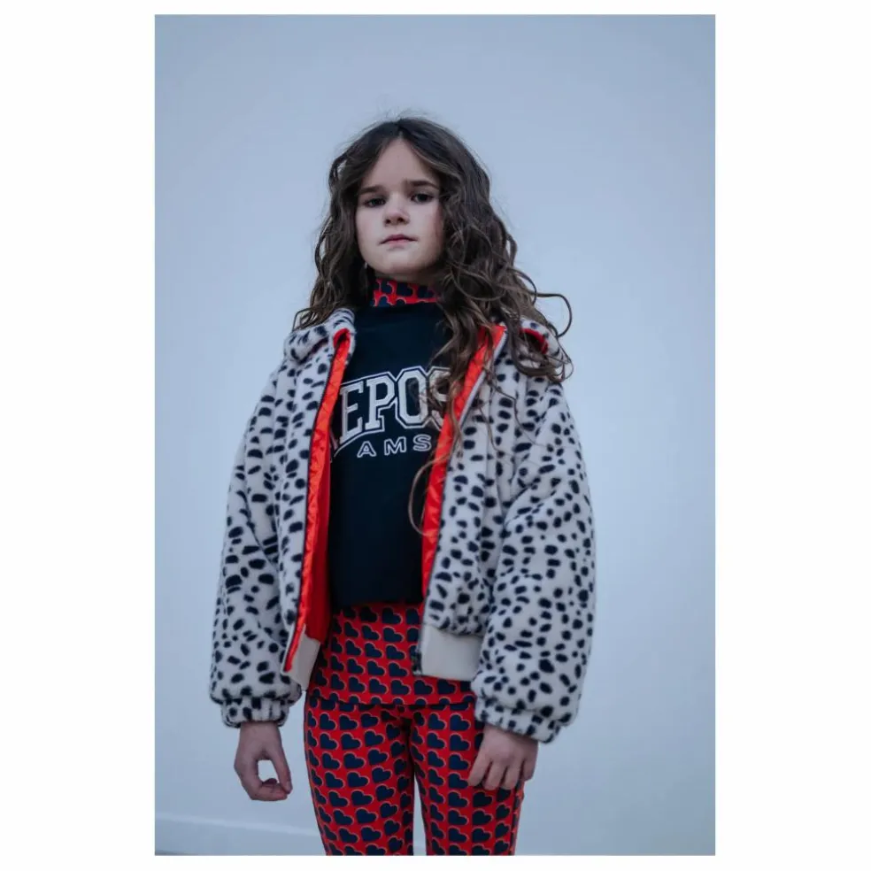 Sweat Crop Top Logo Coton Bio | Noir