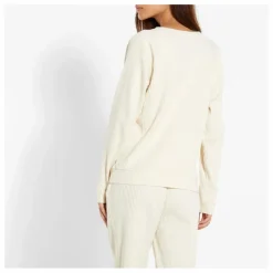 Sweat Côtelé Basic Coton Bio | Blanc cassé