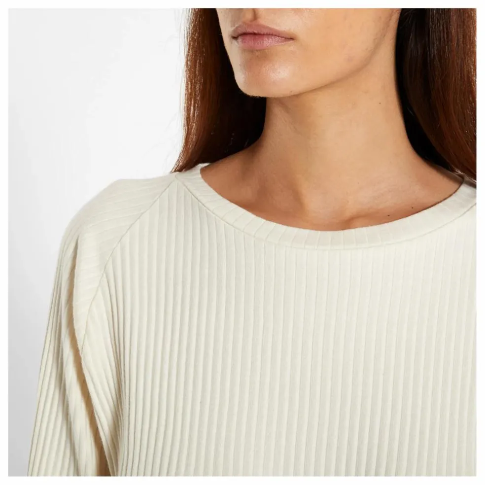 Sweat Côtelé Basic Coton Bio | Blanc cassé