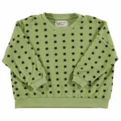 Sweat Côtelé Etoiles Coton Bio | Vert