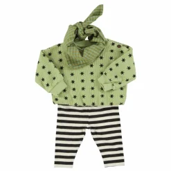 Sweat Côtelé Etoiles Coton Bio | Vert