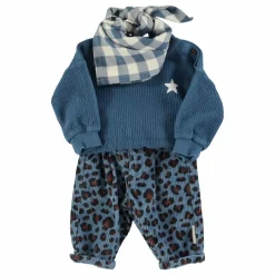 Sweat Côtelé Piupiuchick Coton Bio | Bleu pétrole