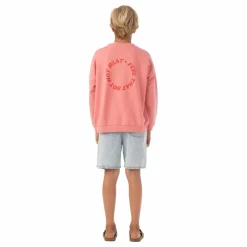 Sweat Cœur Coton Bio | Rose