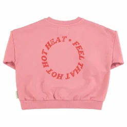 Sweat Cœur Coton Bio | Rose
