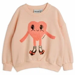 Sweat Cœur Coton Bio | Rose pâle