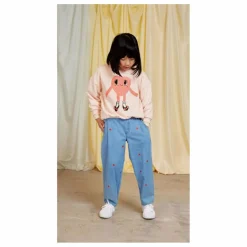 Sweat Cœur Coton Bio | Rose pâle